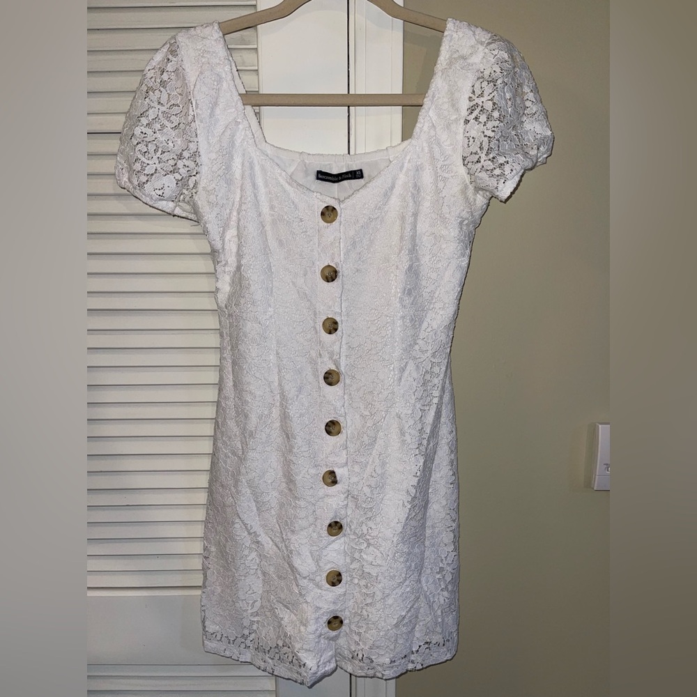 Abercrombie & Fitch White Lace Mini Dress